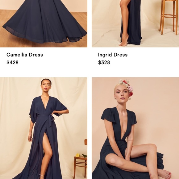 Reformation elegant wedding evening wrap dress - Picture 3 of 8